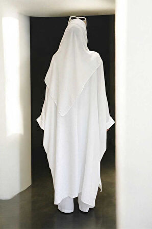 Kol Düğme Detaylı Tunik Pantolon İkili Takım 8688 Ekru