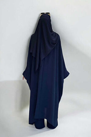 Kol Düğme Detaylı Tunik Pantolon İkili Takım 8688 Lacivert