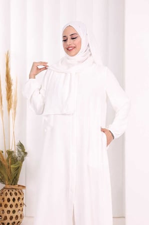 Hac Umre Tunik Pantolon Takım 8006 Ekru