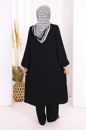 Hac Umre Tunik Pantolon Takım 8006 Siyah