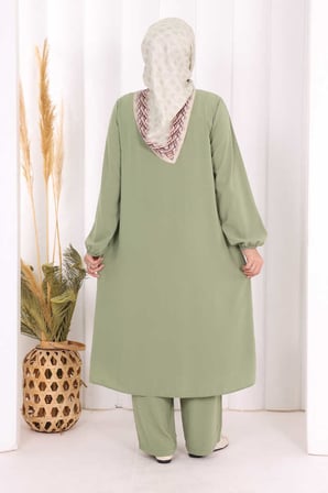 Hac Umre Tunik Pantolon Takım 8006 Yeşil