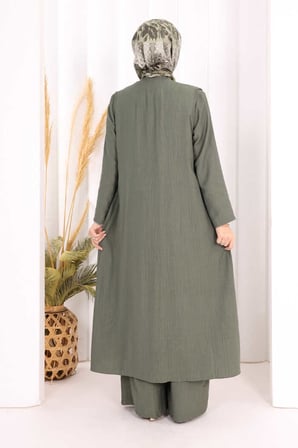 Yelekli Pantolon Takım 8012 Haki