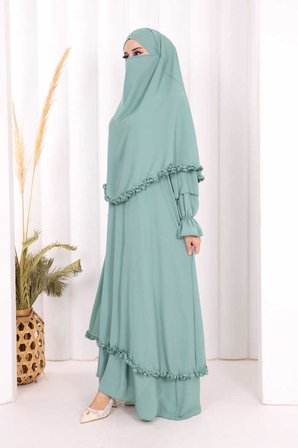 Hac Umre Sufleli, Elbise Takım ŞAL HEDİYE  3951 Mint