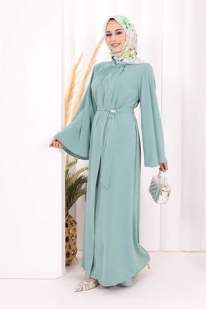 Broş Detaylı Tulumlu Takım 8016 Mint