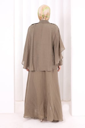 Kloş Etek Tunik Takım 8028 Haki