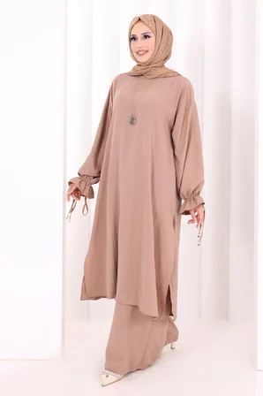 İkili Pantolonlu Takım 8029 Somon