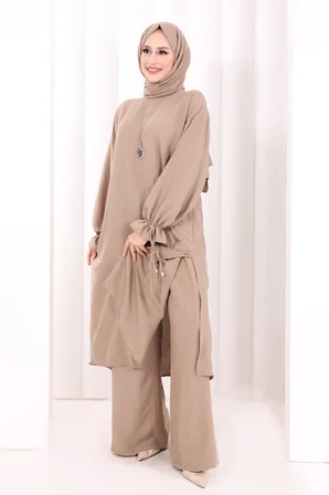 İkili Pantolonlu Takım 8029 Vizon