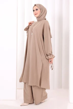 İkili Pantolonlu Takım 8029 Vizon