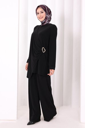 Toka Detaylı İkili Takım 8034 Siyah