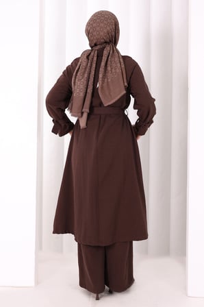 Kap Pantolonlu Takım 7074 Kahverengi