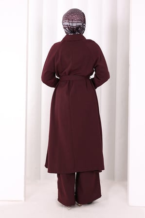 Kap Pantolonlu Takım 7074 Mürdüm