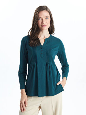 LCW Grace YEŞİL Kaçık Yaka Kadın Bluz