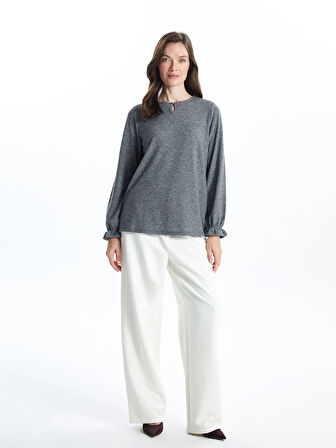 LCW Grace ANTRASİT Bisiklet Yaka Kadın Bluz