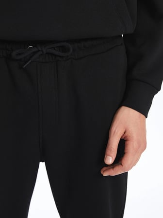 XSIDE Siyah Standart Kalıp Erkek Kalın Eşofman Altı