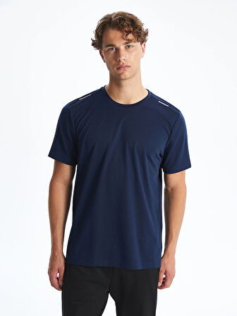 XSIDE ACTIVE Indigo Bisiklet Yaka Kısa Kollu Erkek Spor Tişört