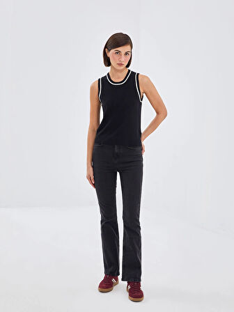 LCW Jeans SİYAH Mars Flare Kadın Jean Pantolon