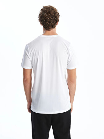 XSIDE ACTIVE Beyaz Bisiklet Yaka Kısa Kollu Erkek Spor Tişört