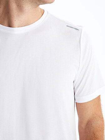 XSIDE ACTIVE Beyaz Bisiklet Yaka Kısa Kollu Erkek Spor Tişört