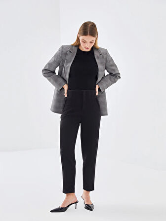 LCW Vision SİYAH Kadın Havuç Kesim Düz Pantolon