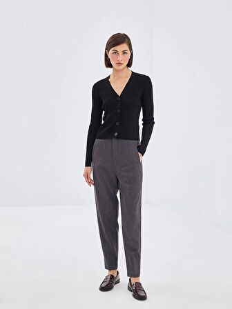 LCW Vision GRİ Kadın Havuç Kesim Düz Pantolon