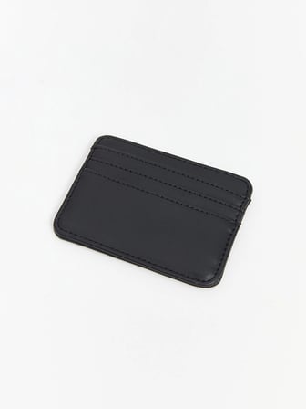 LCW ACCESSORIES SİYAH Deri Görünümlü Erkek Cüzdan ve Kartlık