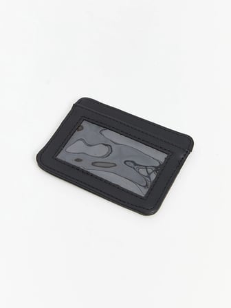 LCW ACCESSORIES SİYAH Deri Görünümlü Erkek Cüzdan ve Kartlık