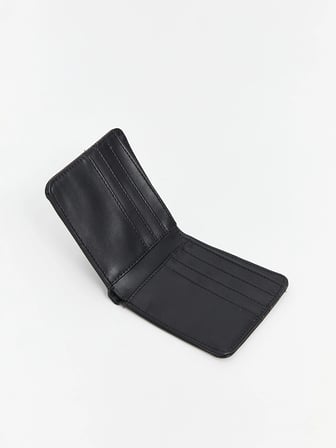 LCW ACCESSORIES SİYAH Deri Görünümlü Erkek Cüzdan ve Kartlık