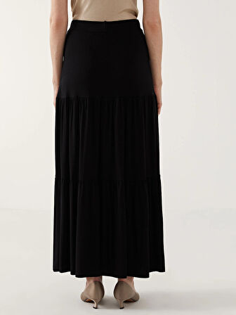 LCW Grace SİYAH Beli Lastikli A Kesim Kadın Etek