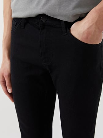 LCW Jeans SİYAH 750 Slim Fit Erkek Jean Pantolon