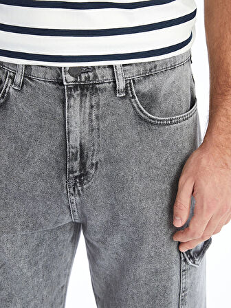XSIDE GRİ Baggy Fit Erkek Jean Pantolon