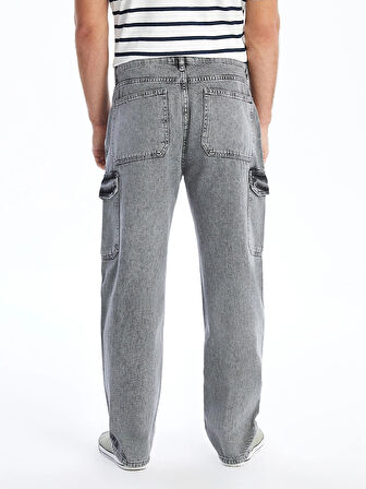 XSIDE GRİ Baggy Fit Erkek Jean Pantolon