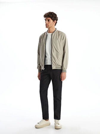 LCWAIKIKI Classic Indigo Çift Taraflı Fermuarlı Erkek Bomber Mont