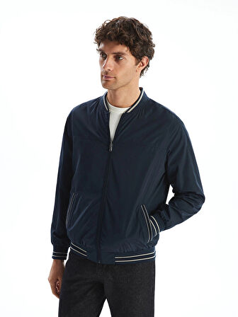 LCWAIKIKI Classic Indigo Çift Taraflı Fermuarlı Erkek Bomber Mont