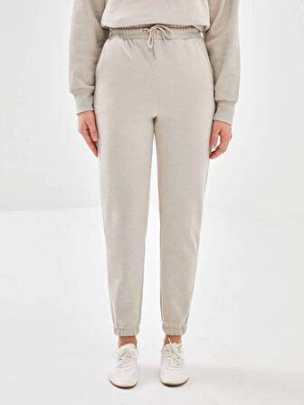 LCW Vision Gri Beli Lastikli Kadın Kalın Jogger Eşofman Altı