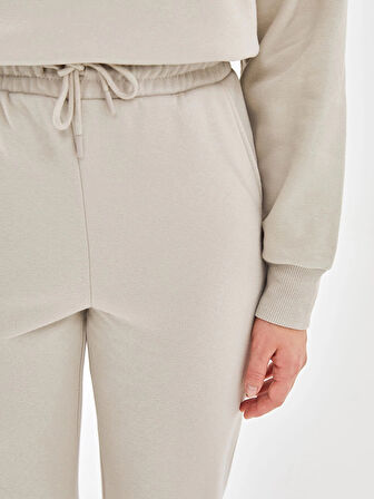 LCW Vision Gri Beli Lastikli Kadın Kalın Jogger Eşofman Altı