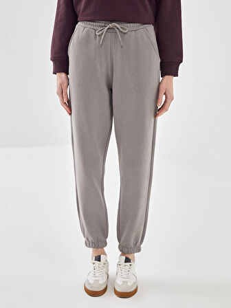 LCW Vision Gri Beli Lastikli Kadın Kalın Jogger Eşofman Altı