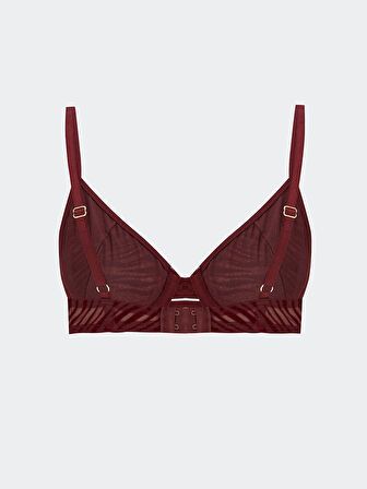 LCW DREAM BORDO Balenli Dolgusuz Dantelli Tişört Sütyen