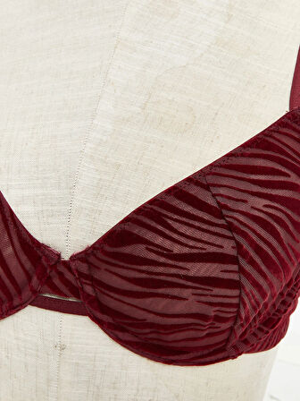 LCW DREAM BORDO Balenli Dolgusuz Dantelli Tişört Sütyen