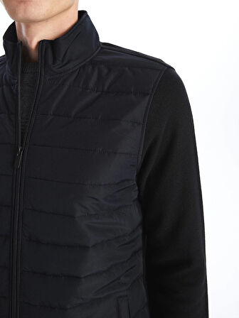 LCWAIKIKI Basic SİYAH Standart Kalıp Dik Yaka Erkek Mont