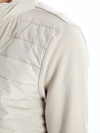 LCWAIKIKI Basic BEJ Standart Kalıp Dik Yaka Erkek Mont