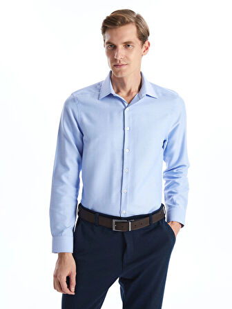 LCWAIKIKI Formal Mavi Slim Fit Uzun Kollu Oxford Erkek Gömlek