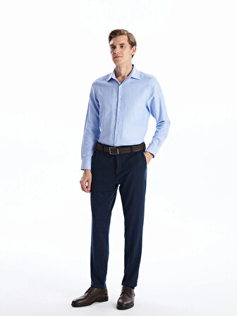 LCWAIKIKI Formal Mavi Slim Fit Uzun Kollu Oxford Erkek Gömlek