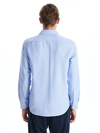 LCWAIKIKI Formal Mavi Slim Fit Uzun Kollu Oxford Erkek Gömlek