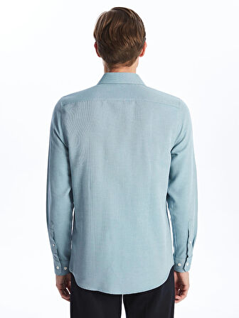 LCWAIKIKI Formal Yeşil Slim Fit Uzun Kollu Oxford Erkek Gömlek