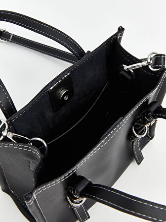 LCW ACCESSORIES SİYAH Deri Görünümlü Kadın Omuz Çantası