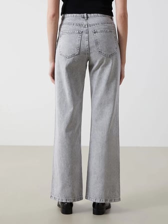 LCW Jeans GRİ Wideleg Kadın Jean Pantolon