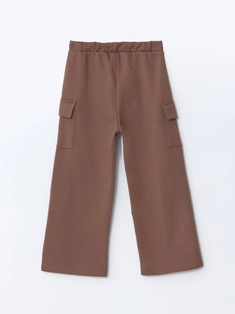 LCW Kids Bordo Kız Çocuk Çiçekli Kargo Eşofman Alt