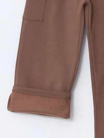 LCW Kids Bordo Kız Çocuk Çiçekli Kargo Eşofman Alt