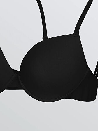 LCW DREAM Siyah Balenli Yarım Dolgulu Tişört Sütyen