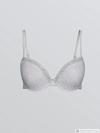 LCW DREAM Siyah Balenli Dolgusuz Düz Tişört Sütyen 2'li Paket